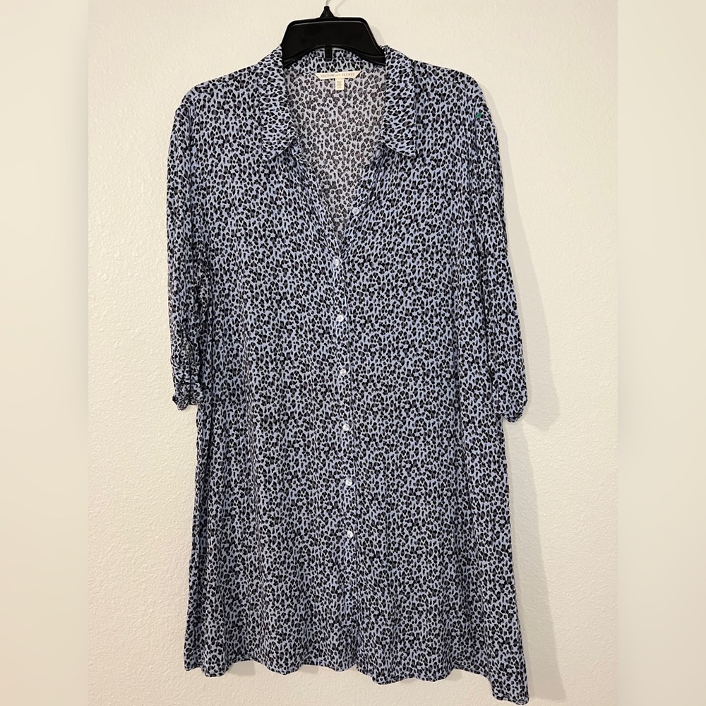 Victoria Secret Cover/Robe/Dress Blue Cheetah Print Size L
